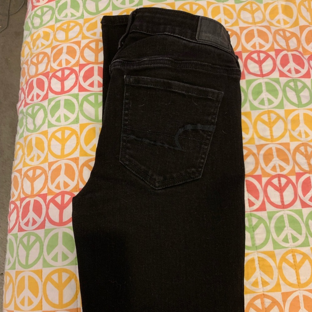American eagle all black jeans SIZE: 4 SHORT